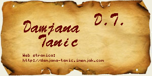 Damjana Tanić vizit kartica